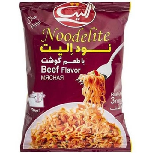 تصویر  نودل فوری الیت با طعم گوشت وزن ۷۵ گرم
